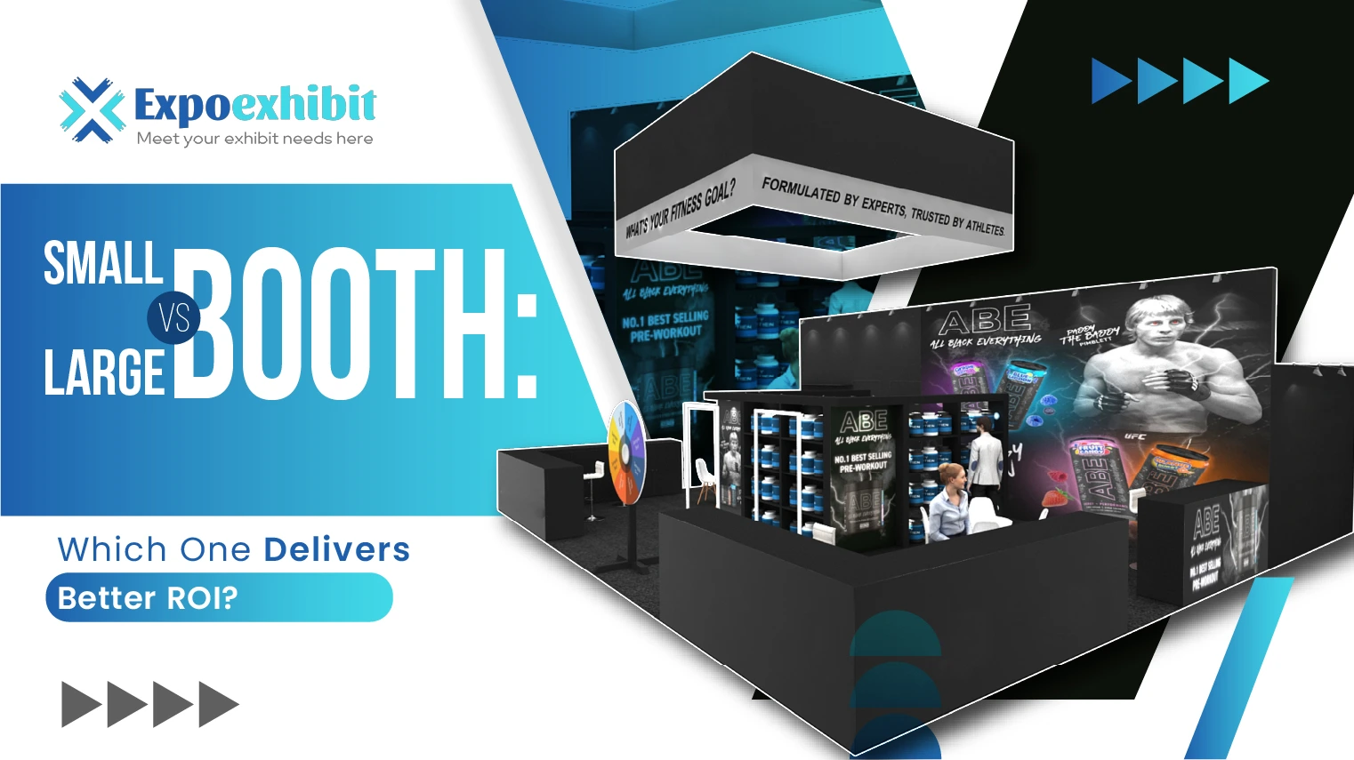 small vs large trade show booth